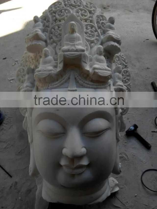 granite stone buddha head