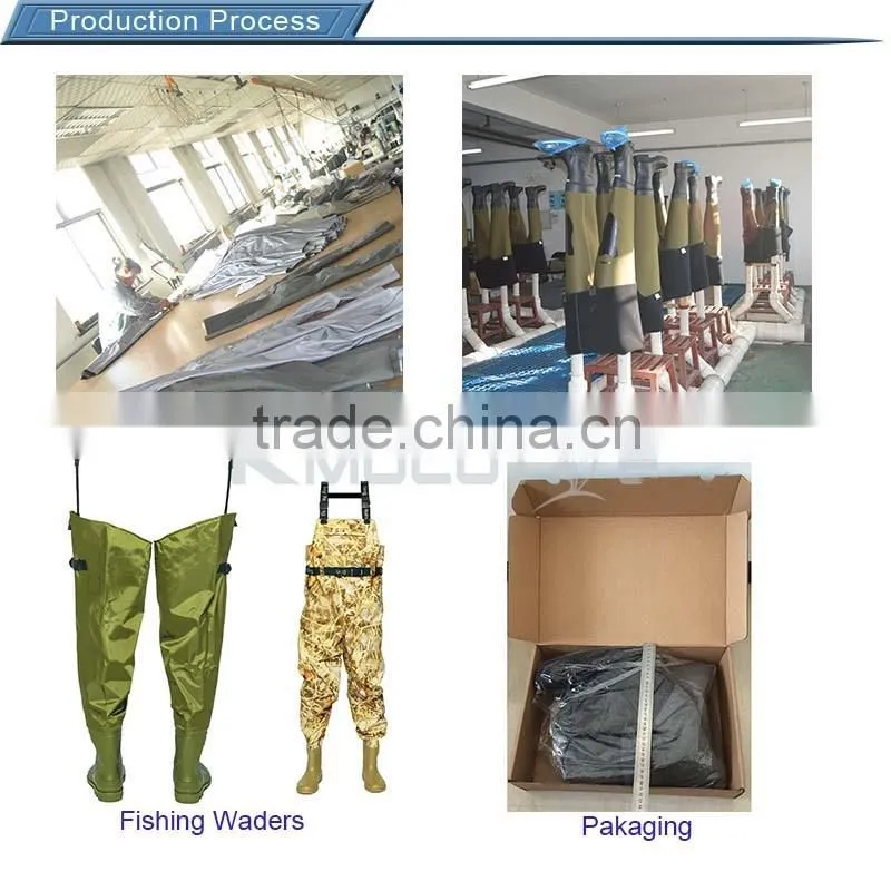 Kmucutie CHN-81206 nylon PVC fishing waders breathable waterproof fishing wader boots