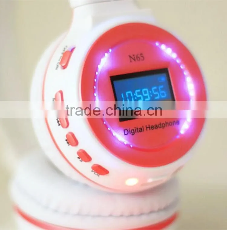 2016 N65S High quality Factory FM Bluetooth wireless Headphone Sport headphone