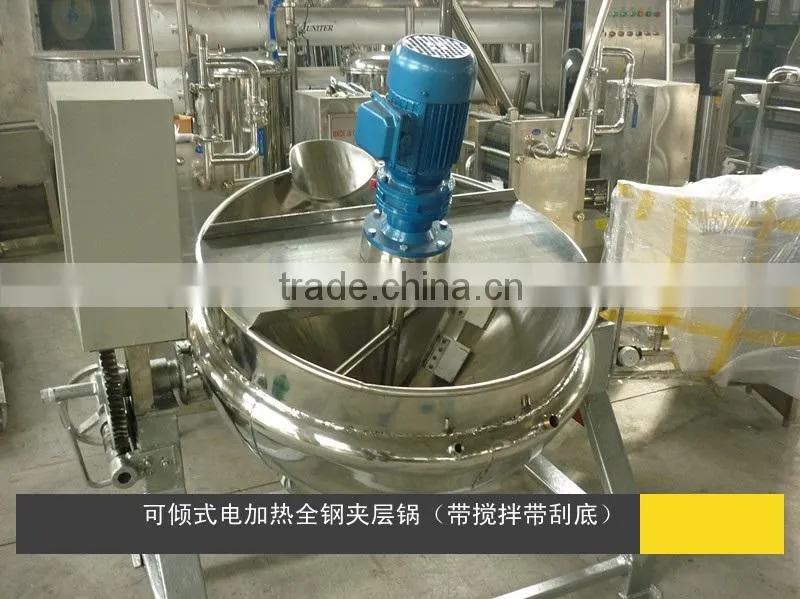 300L steam cooking kettle with agitator