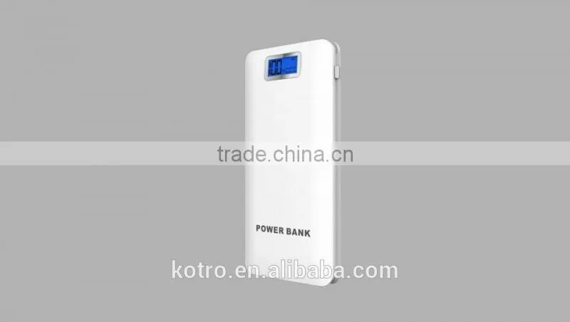 High quality Colorful LCD digital display 3 USB output Power Bank 4.1A Portable Charger 12000mah portable power bank