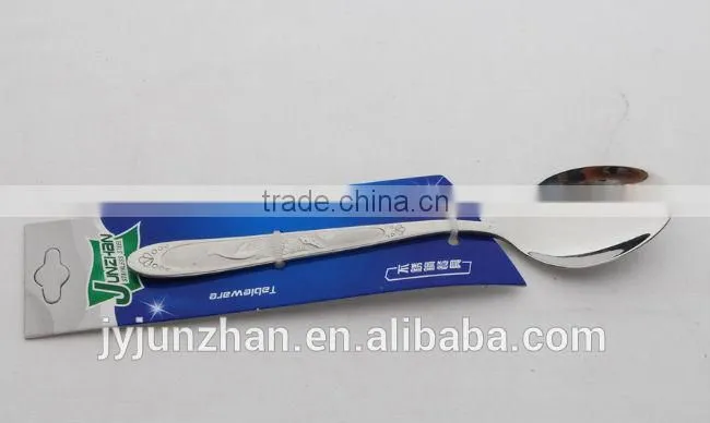 Supermarket hotsell stainless steel teaspoon with paper card packing