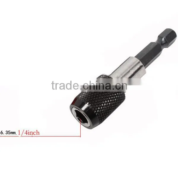 3Set 1/4 Inch Hex Bit Tip Holder Screwdriver Bit Extension Bar Electric screwdriver Black AR-63
