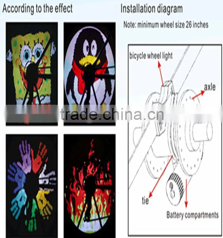 128 LED Flashing Bicycle Wheel Lights Colorful LED Bike Tire Light