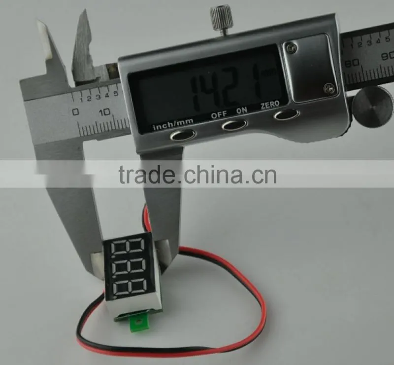 LED V20D DC 2.5-30V two wires Red/Blue/Green digital Voltmeter display module 0.36 "LED Voltage Meter