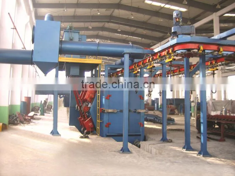 1hook chains type wheel blasting surface machine