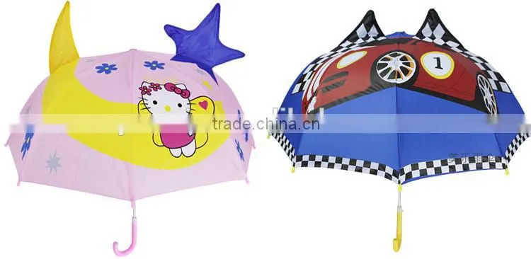 2015 muni children cartoon animal shape cheap fashion kids umbrella with two ears wholesale