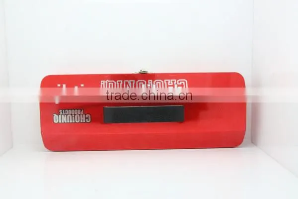 Red tin stationery box