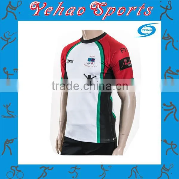New Design Reasonable Price full dye sublimation rugby jersey