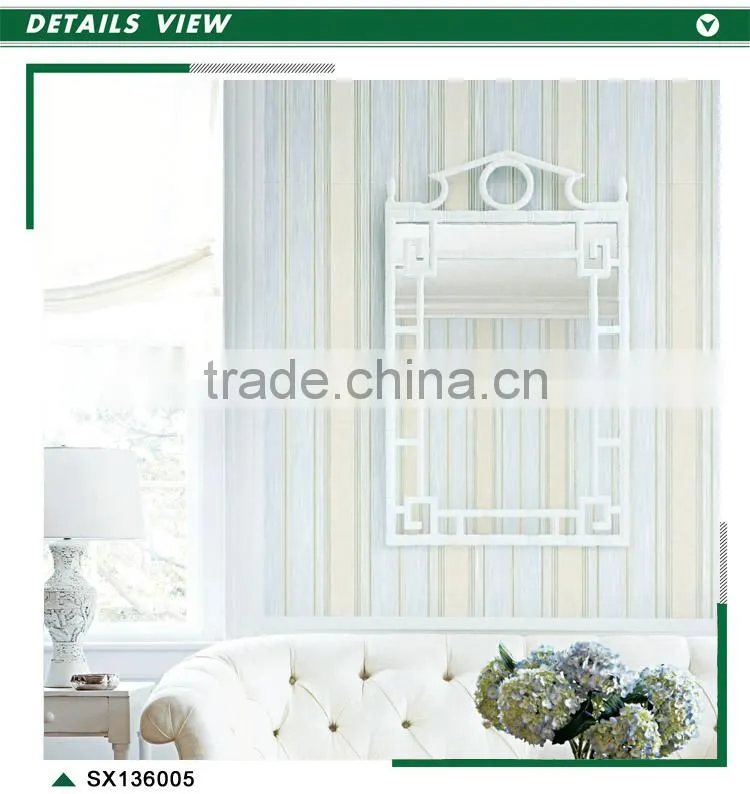 discount printed yarn wallpaper, mediterranean vertical stripe wall decal for room , fantastic wall mural roll