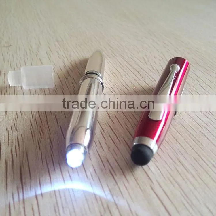 Wholesale 3 in 1 combination Led pen stylus touch screen ball pen