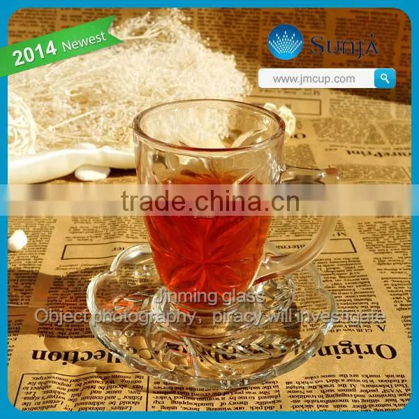 Good quality crystal glass wholesale glass tea set