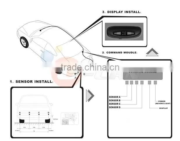 Hot Selling Car Parking Sensor System with LCD Display