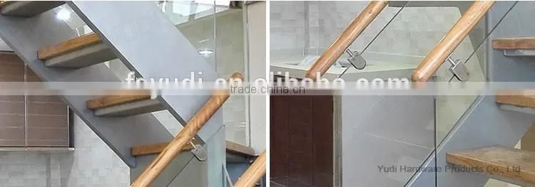 prefabricated Save space small wrought iron wooden straight stairs --YUDI