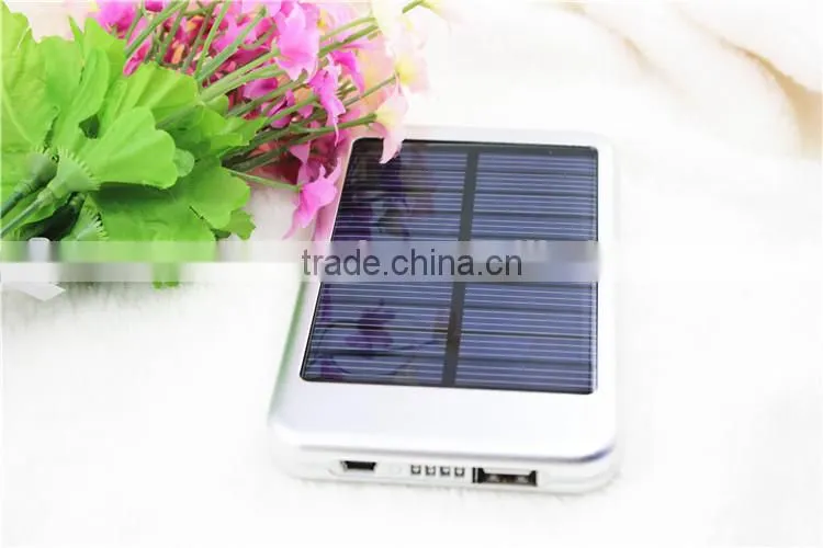 Aluminium material solar charger with 4 LED indicator, colorful mobile solar charger, company promotion gift solar power bank