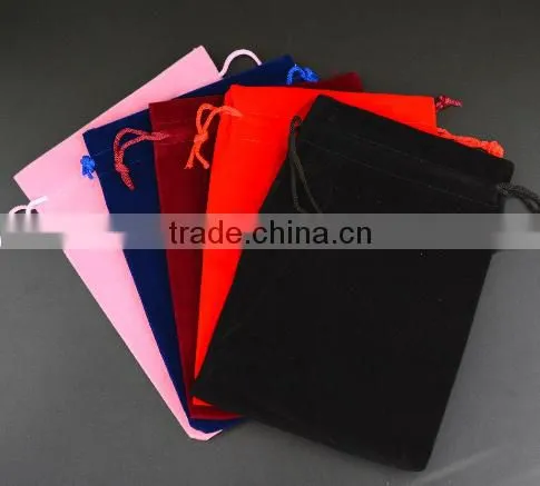 Brand new middle drawstring velvet jewelry bags with great price