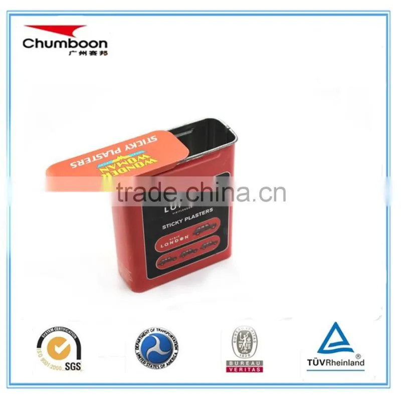 rectangle slide travel mint medicine candy tin box / CMYK factory OEM metal box / slide box