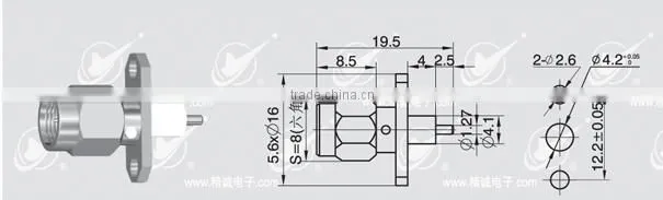 SMA adaptor with flange mount,micro-strip