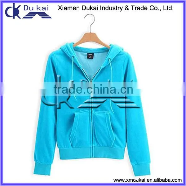Ladies yoga velvour jacket, women yoga jacket, lady velvour zipper-up jacket