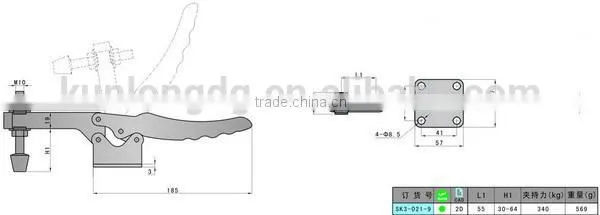 High quality SK3-021-9 metal handle / hardware horizontal toggle clamp