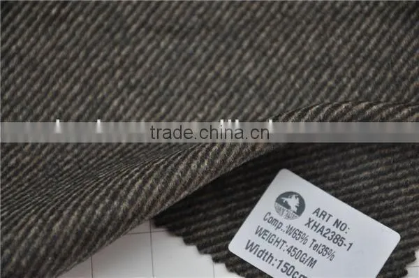 Wholesale super fine flannel woolen wool twill fabric for winter coats