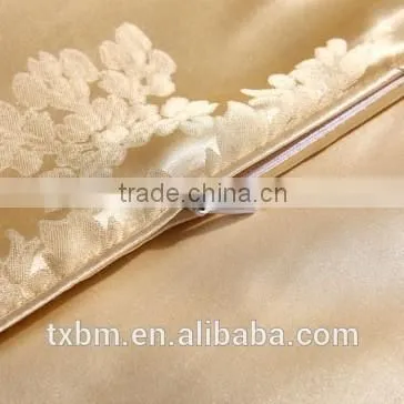2015 Luxury Golden Yellow Pure Silk 4 pcs bedding sets