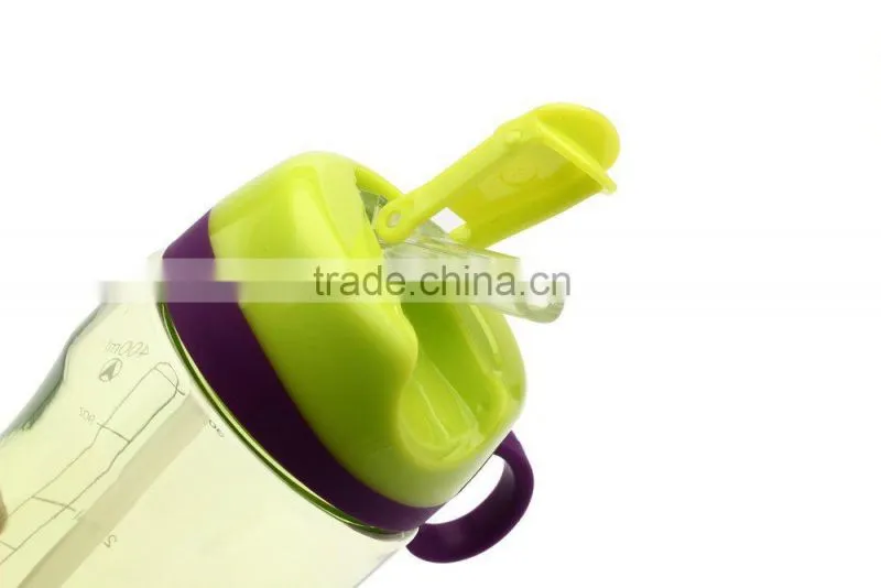 plastic water bottle with straw