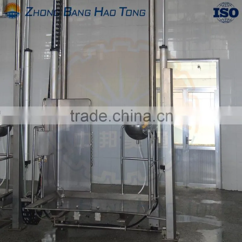hand washing basin with knives sterilization inlet for abattoir and slaughterhouses
