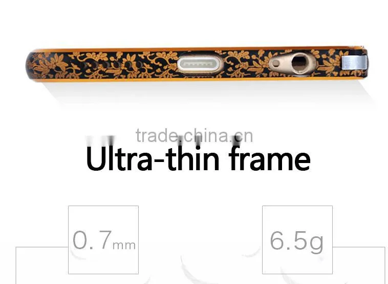 new arrival flower metal phone case for iphone 6 from China