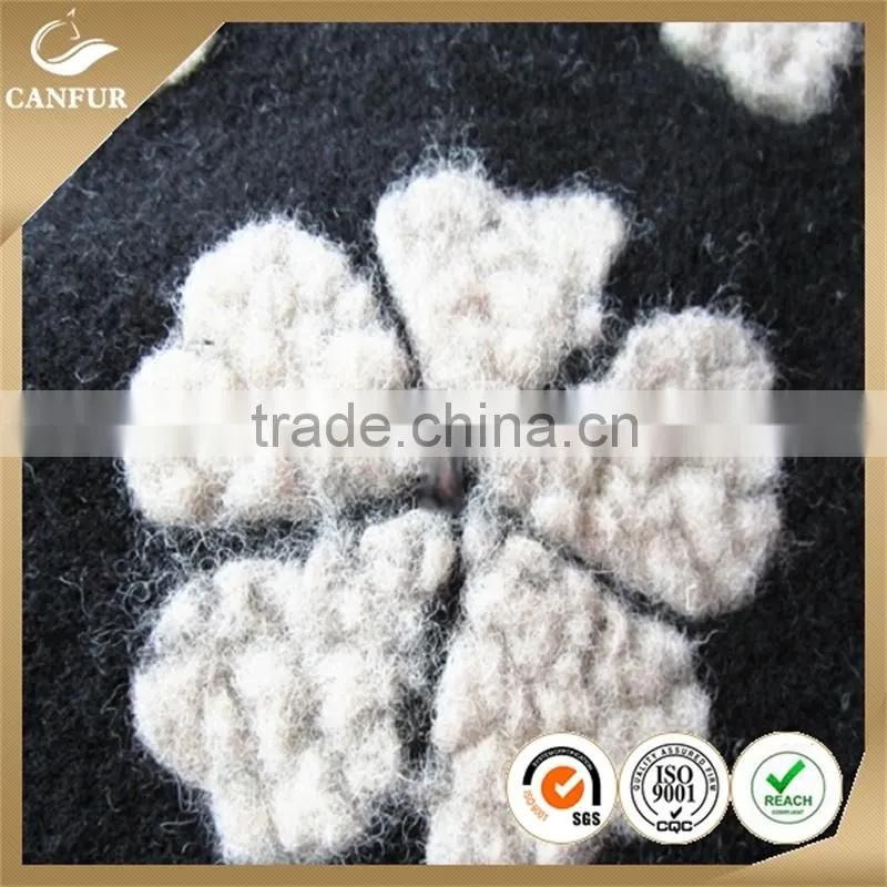 Jacquard knitted wool fabric