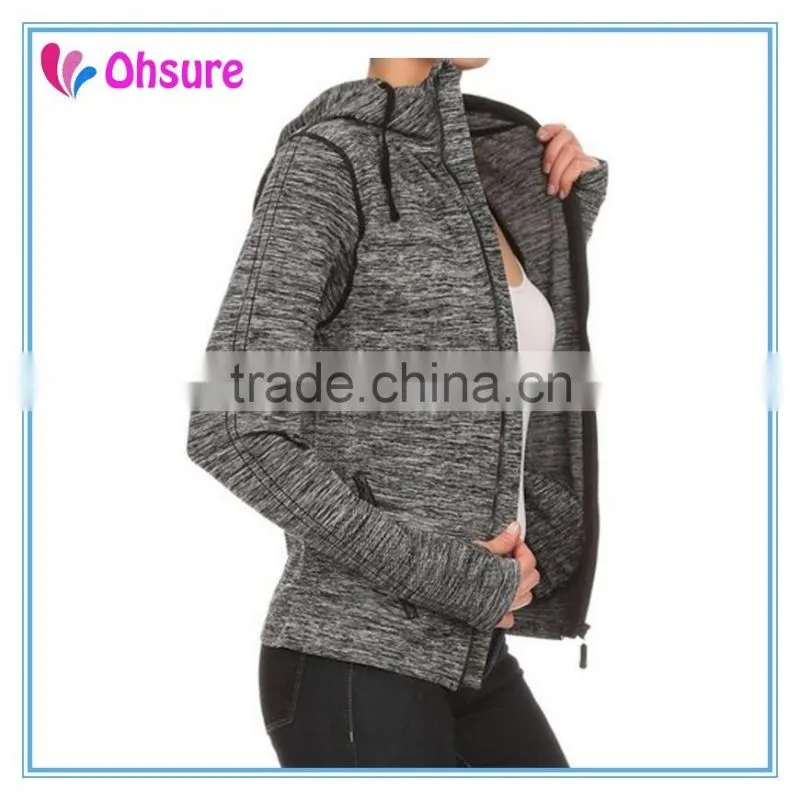 90% nylon 10% spandex zipper up yoga jacket sports wear gym jacket