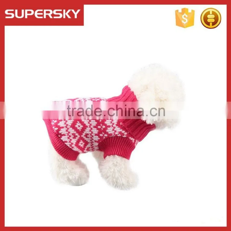 C587 Wholesale Cable Knitted Fleece Hooded Pullover Dog Sweater Custom Knit Dog Sweater Unique Dog Sweaters