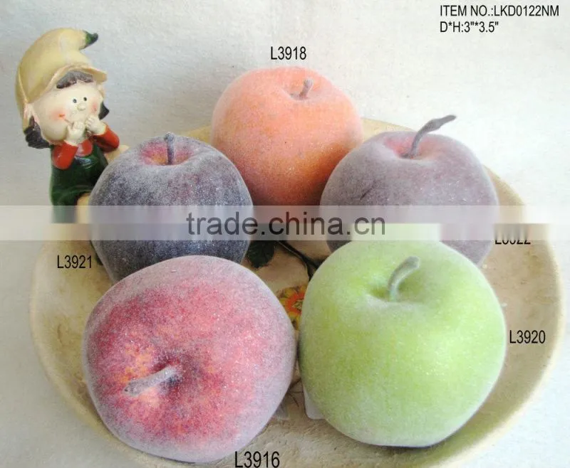 decorative artificial foam apple with emulation sugar for havest home decoration