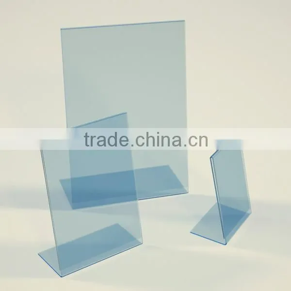 Custom colors transparent beautiful acrylic menu holder, sign holder