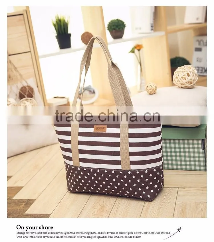 Cheap fashion shopping tote bag canvas beach bags wholesale