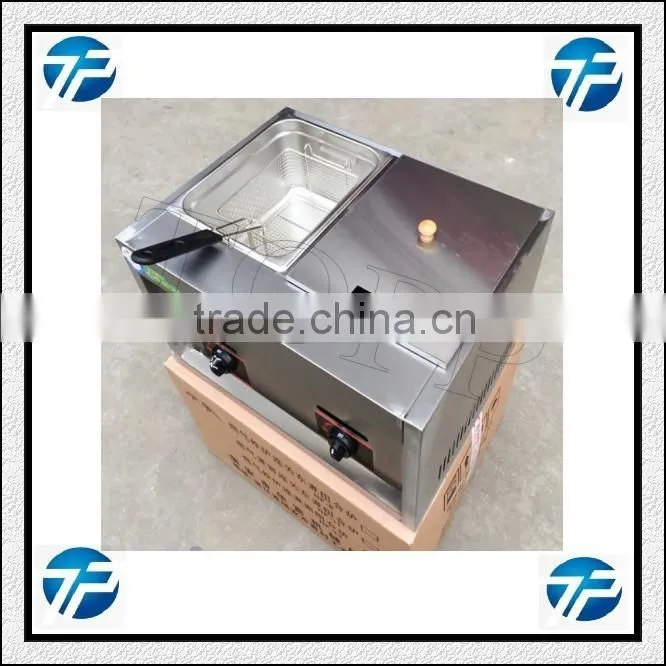 Stainless Steel Electric Gas Deep Fryer with Double Baskets