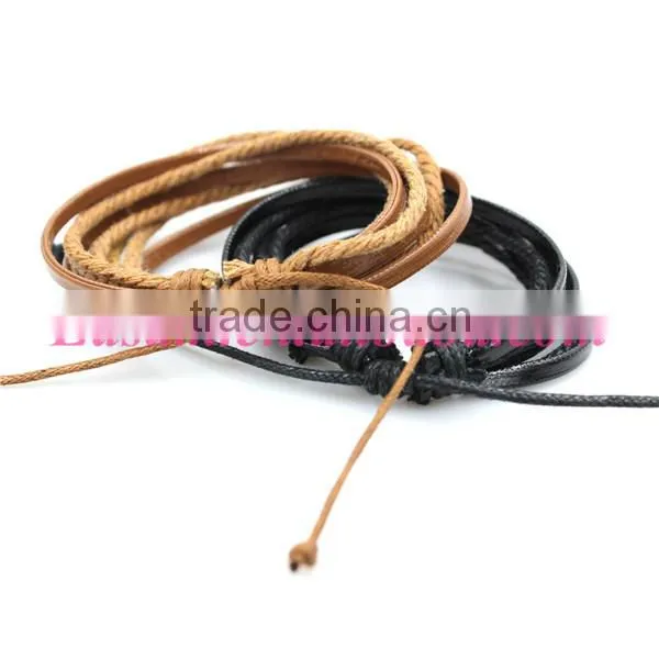 New design PU leather Punk bracelet for man