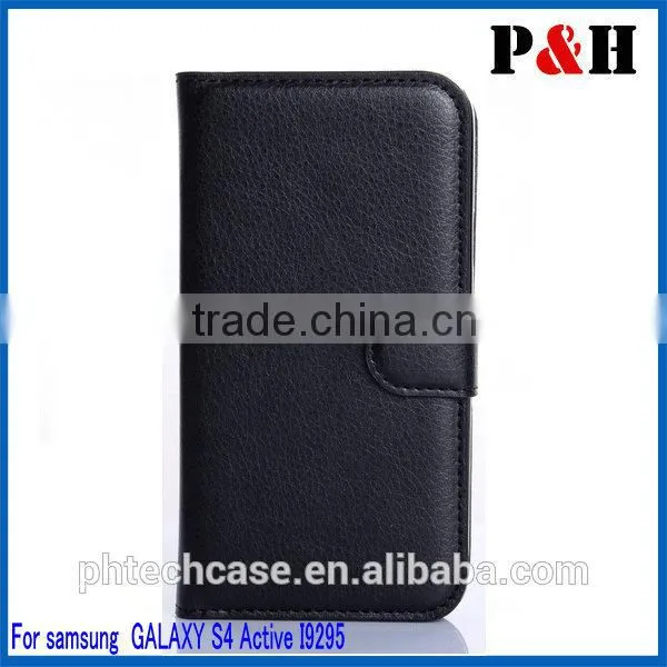 Stylish hot selling wallet leather case for samsung galaxy s4 active i9295