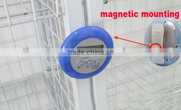 Round Shape Digital Kitchen Countdown Timer for school,laboratory,timing with LCD display