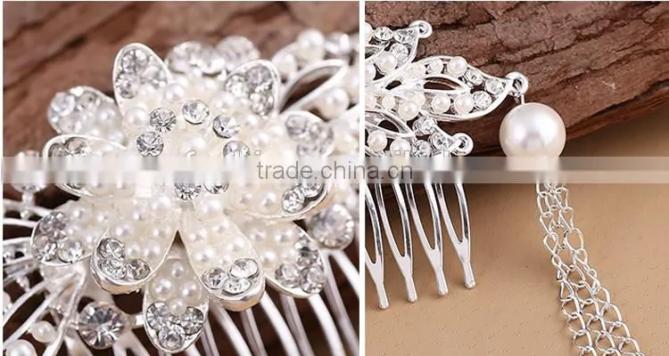 tassels wedding cheap personalized hair comb holder