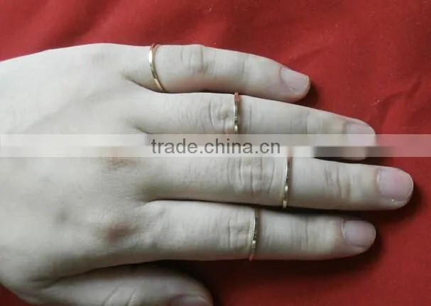 Women Gold Plated Rings Above Knuckle Midi Ring