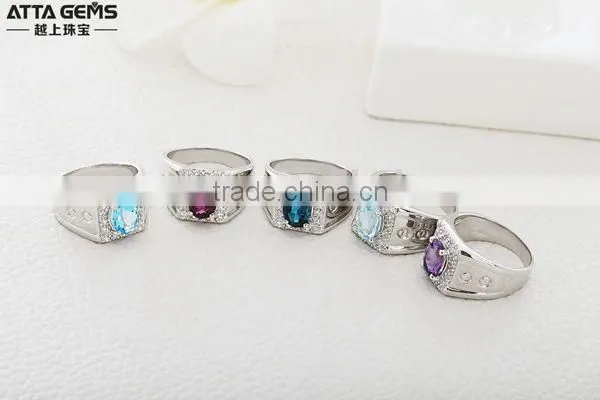 Charming style designs large oval gemstone ring