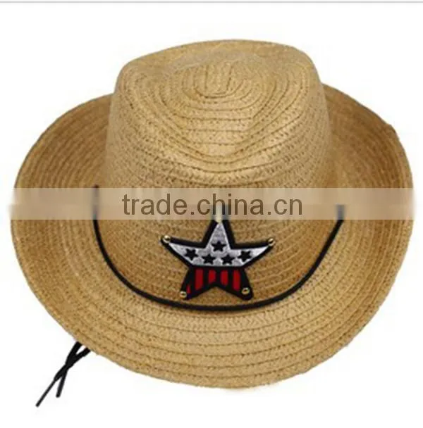 Fashion Style High Quality Straw Wholesale Kids Cowboy Hats