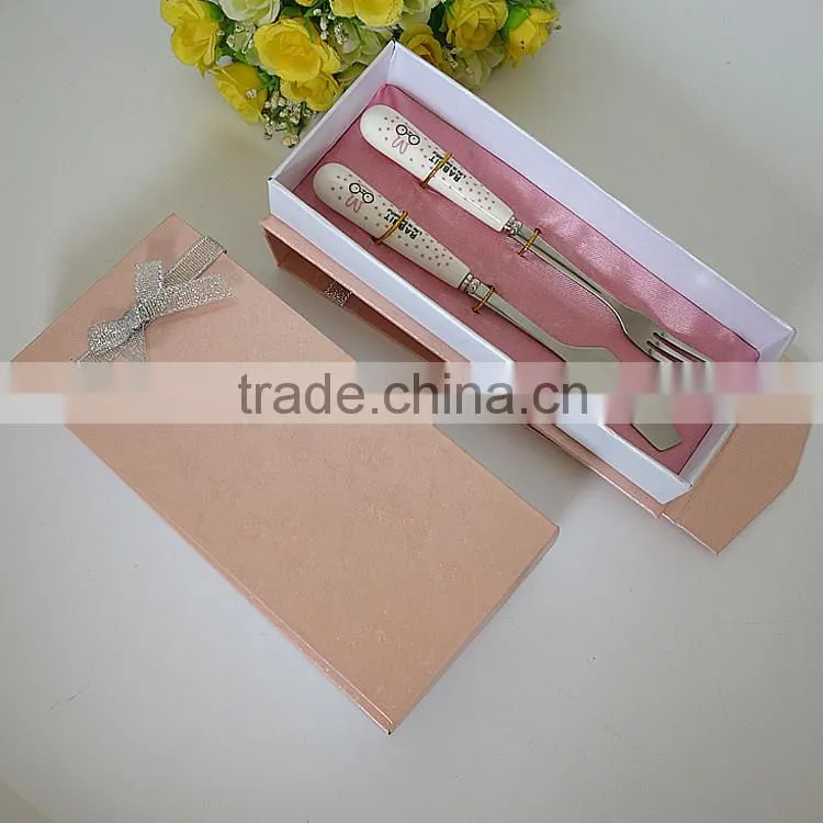2015 New design small knife and spoon ceramic cutlery set