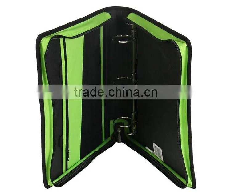 Hot Sale Wholesale Zippered 3 Ring Binders for Home School Office
