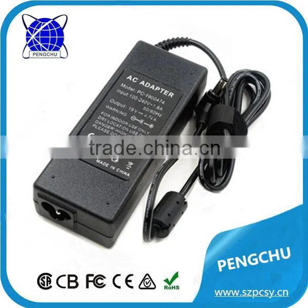 ce fcc rohs approved 90w 19v 4.74a ac laptop adapter travel adaptor