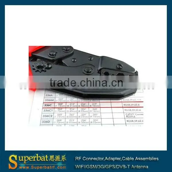 Ratchet cable ferrules crimping tool for RG178 RG316 RG174 LMR100 RG58 crimping pliers