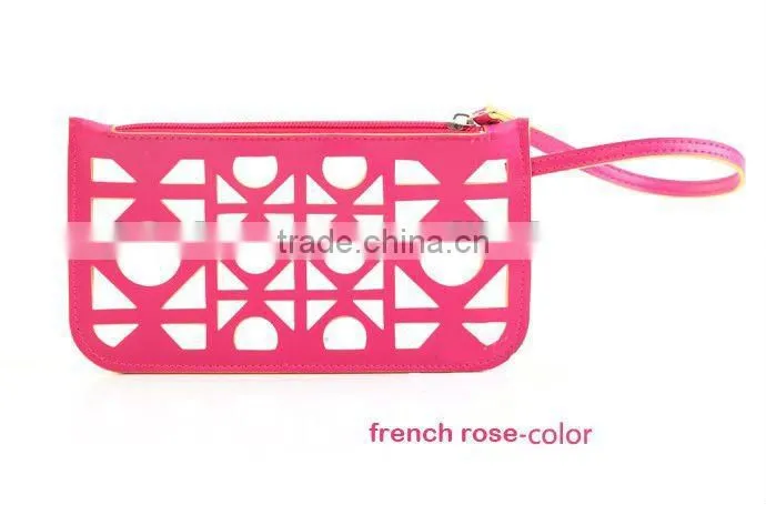 hollowed-out PU cosmetic bag