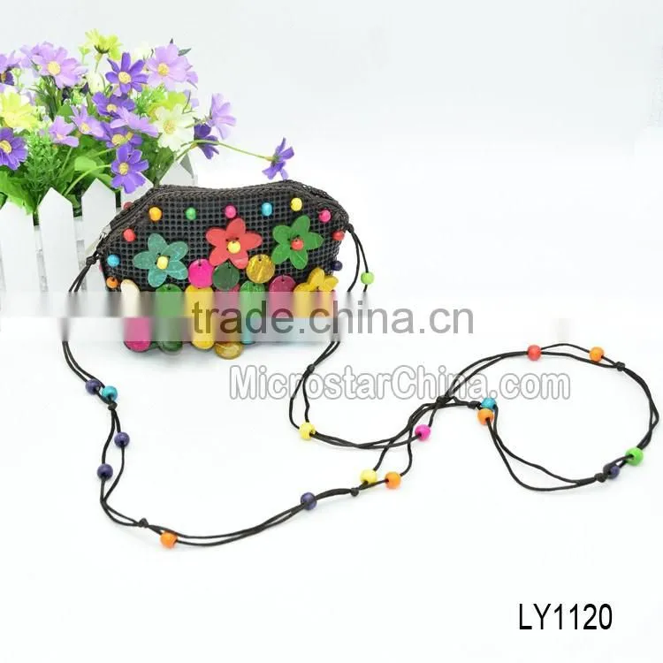2016 new designs in stock wholesale high quality coconut shell bag for girls wallet