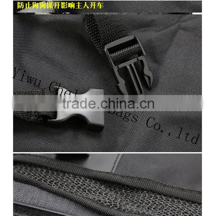 Black microfiber quilted padded top quality pet car seat cover for dogs soft and confortable